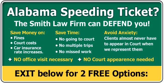 Alabama Speeding Ticket Lawyer Reggie Smith Graphic 1